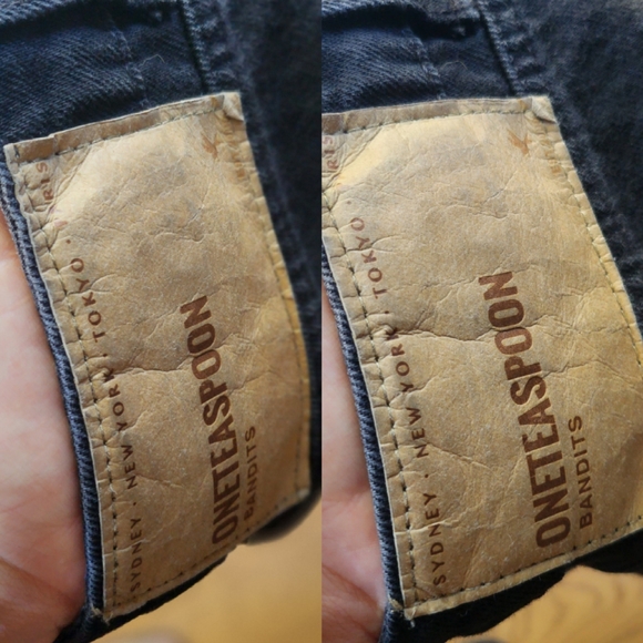 . One Teaspoon Distressed Double Black Bandits Denim Shorts - Picture 13 of 16